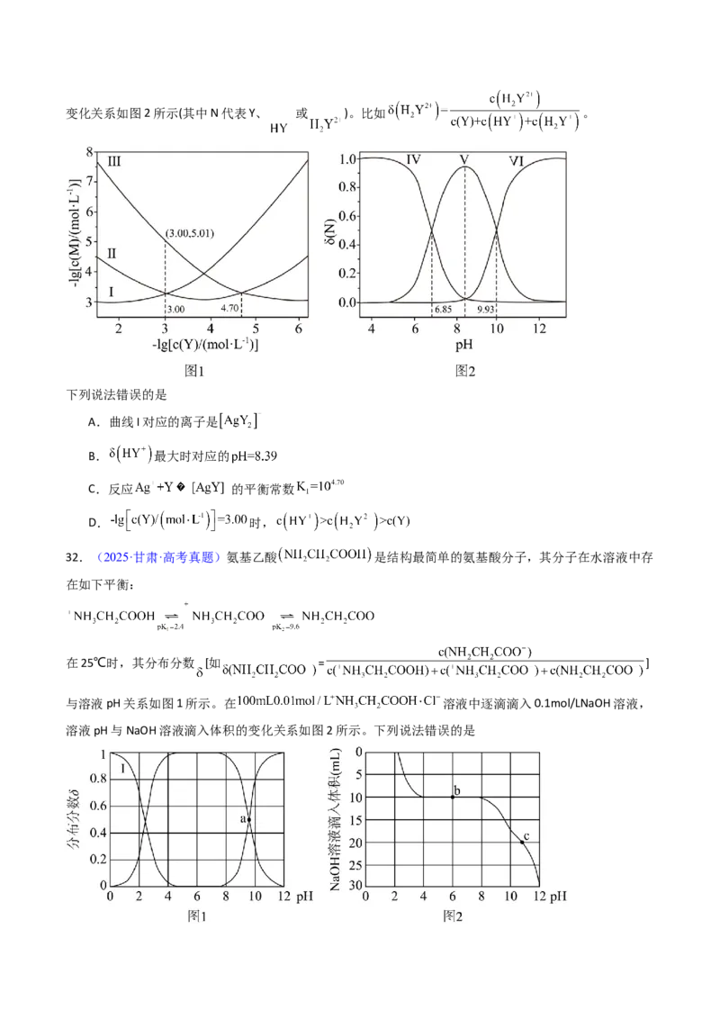 《专题36盐类的水解（原卷版）_高考一二三轮复习_化学_2026年-化学高考专项复习_十年（2016-2025）高考化学真题分类汇编（全国通用）-G15》第10页预览