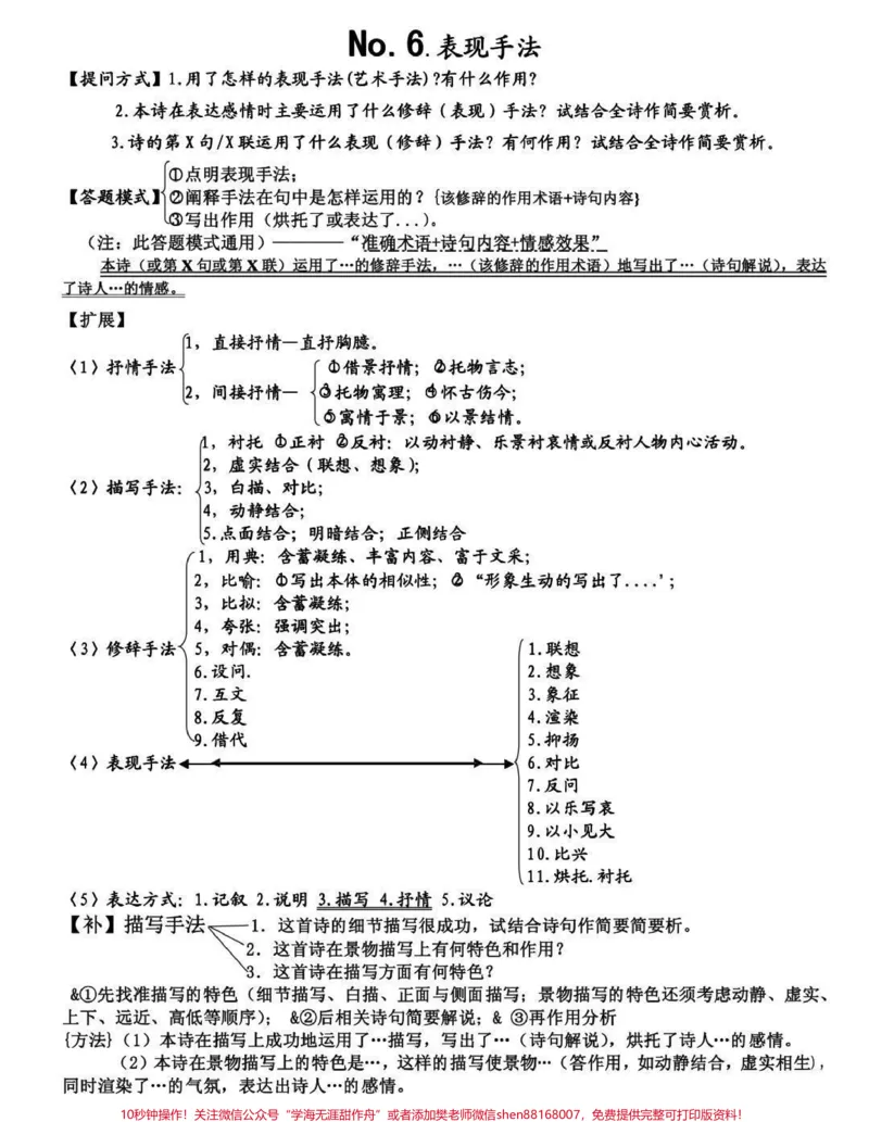 《古诗词鉴赏答题技巧，真的建议背熟#古诗词#语文#知识点总结#图文伙伴计划#qunju888.com图文来了_最新小学1-9年级各科+幼升小+综合类学习资源汇总包_初中一线老师整理版资源（全网独家）》第4页预览
