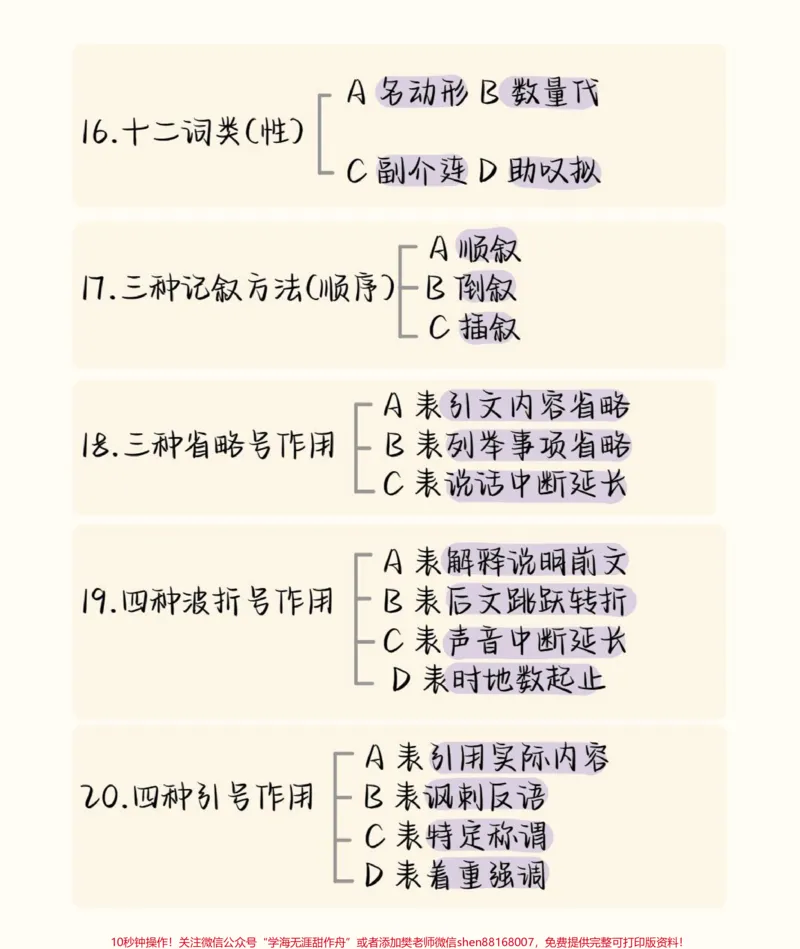 《给那些语文成绩不好的同学看，刷到就证明你的语文成绩要好起来了#语文#阅读理解#知识点总结#图文伙伴计划#qunju888.com图文来了_最新小学1-9年级各科+幼升小+综合类学习资源汇总包》第5页预览