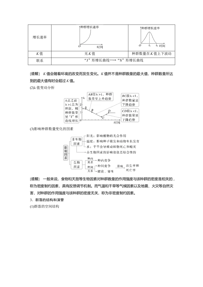 《第一部分 专题七 必备整合1 种群和群落(1)_2026版高中《二三轮复习+冲刺复习》_教师用书Word版文档_第一部分 专题复习》第3页预览