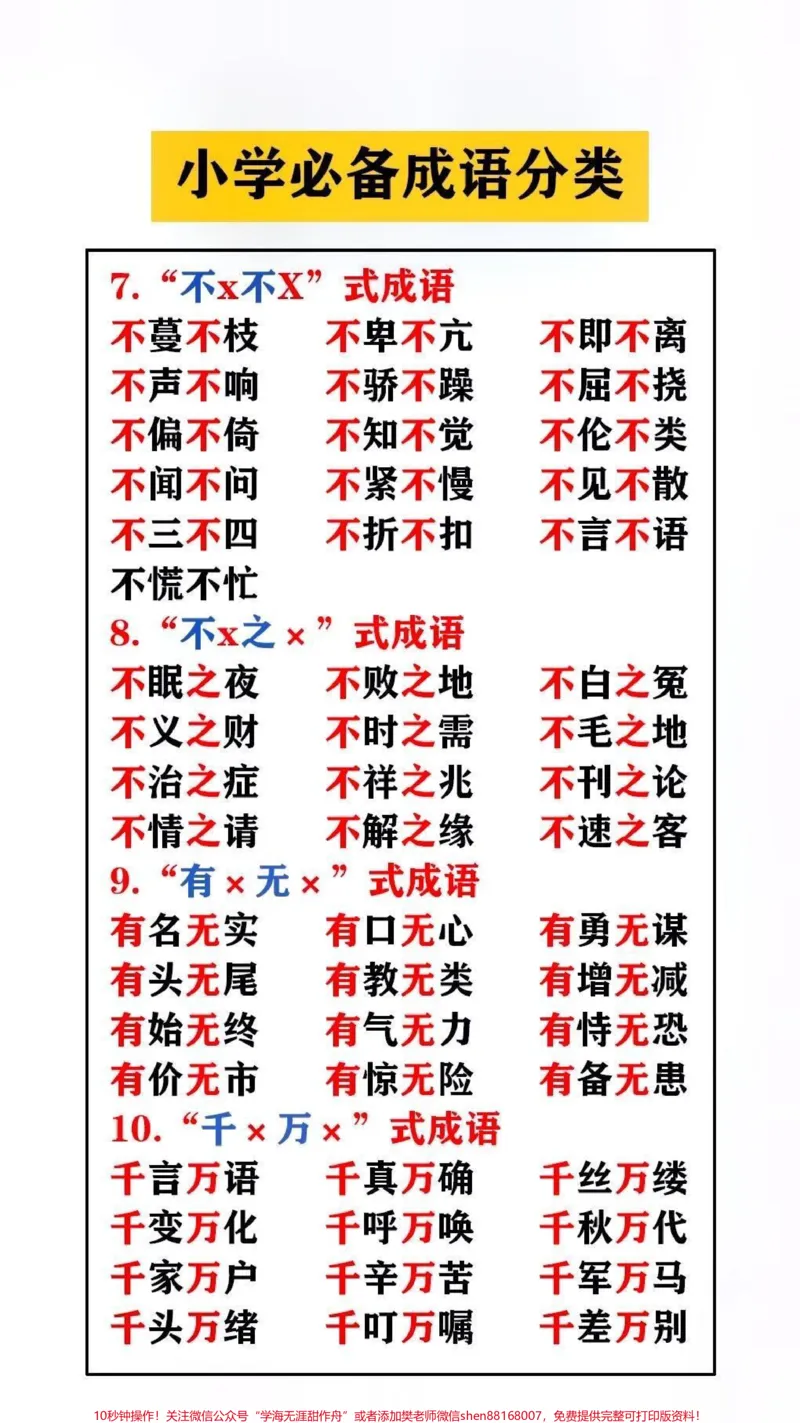 《小学必备成语分类#小学语文_最新小学1-9年级各科+幼升小+综合类学习资源汇总包_价值20万元!最新小学1-9年级各科+幼升小+综合类学习资源汇总包_综合类一线老师整理版资源(全网独家)》第1页预览