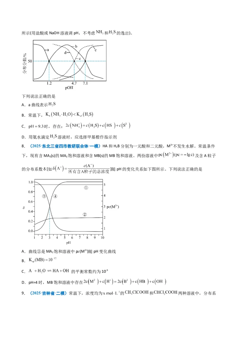 《专题09水溶液中的离子平衡（学生版）_高考一二三轮复习_化学_2026年-化学高考专项复习_五年（2021-2025）高考化学真题分类汇编（黑吉辽蒙专用）-G341》第7页预览