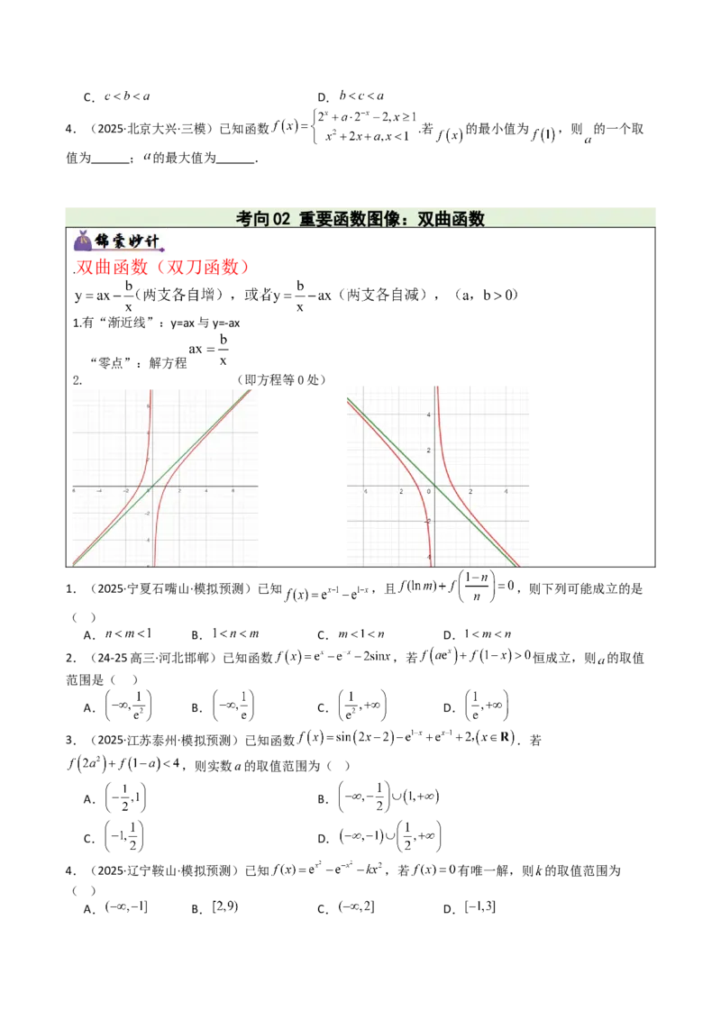 《专题01函数图象与性质（3重要函数及5类抽象函数图象+7种函数性质，培优重难专练）（学生版）_高考一二三轮复习_数学_2026年-数学高考二轮复习_2026版》第3页预览