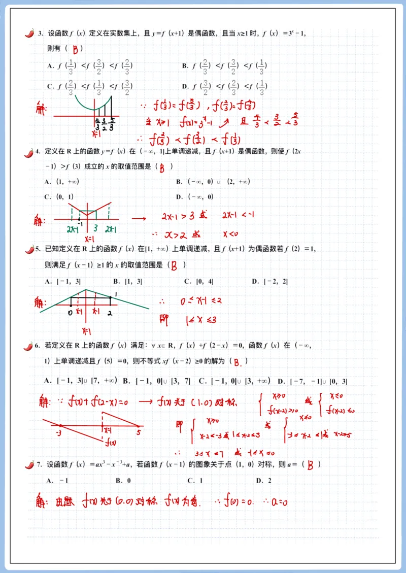 《高三专题笔记—函数11—周期性对称性_2026版高中《二三轮复习+冲刺复习》_高考数学冲刺笔记猫老师猫老师2026版高考数学冲刺笔记全套(完整版)_05函数》第7页预览