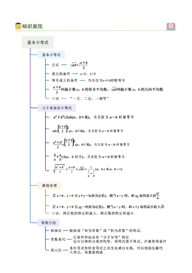 《1.4基本不等式（教师版）_数学_一轮复习_2025年_2025年高考数学一轮复习《题型转练》系列（新高考新题型）_资料》第2页预览