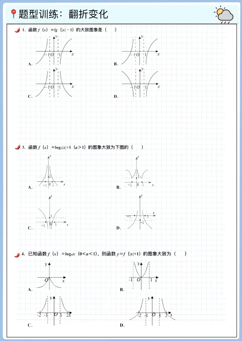 《高三专题笔记—函数12—图像变化与零点(空白版)_2026版高中《二三轮复习+冲刺复习》_高考数学冲刺笔记猫老师猫老师2026版高考数学冲刺笔记全套(完整版)_05函数》第5页预览