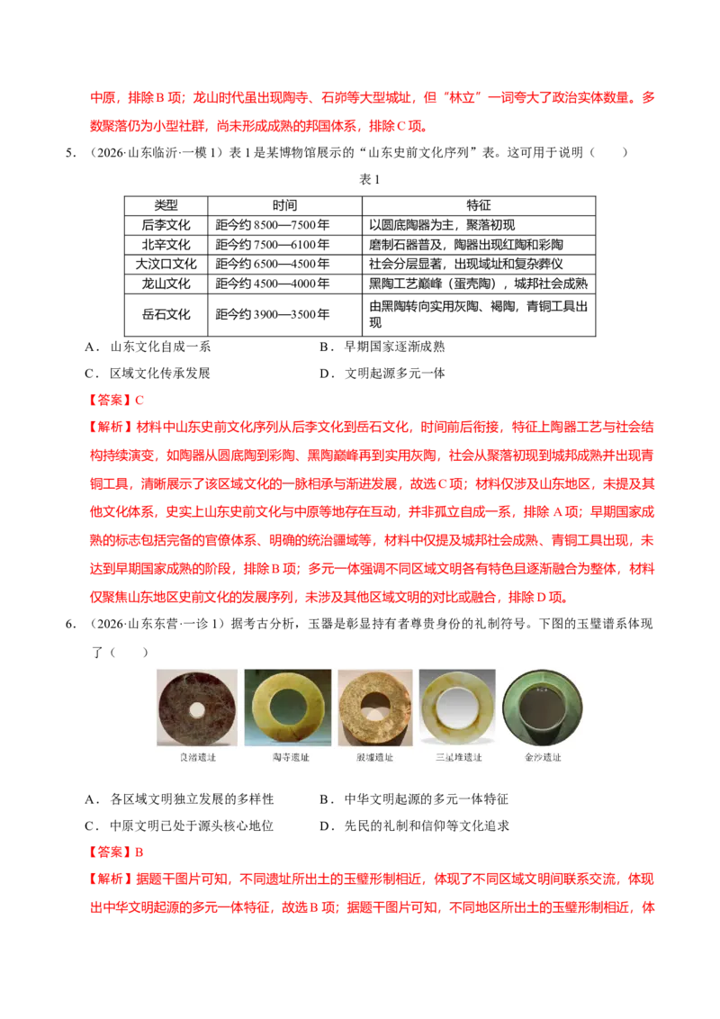 《专题01中国古代史·选择题（9大考点）（教师版）（山东专用）_高考一二三轮复习_历史_2026年-历史高考专项复习_2026年高考历史一模试题分类汇编（山东专用）-G233_2026版》第4页预览