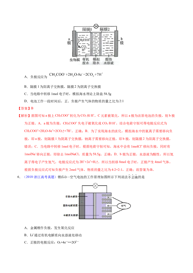 《专题35化学电源之燃料电池（教师版）_初高中资料库_高中资料库（转存避免链接过期失效）_高中化学》第5页预览