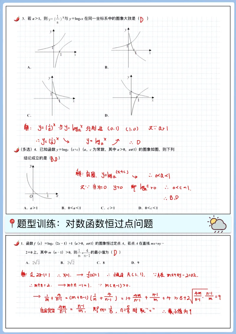 《高三冲刺笔记-函数10-对数函数_2026版高中《二三轮复习+冲刺复习》_高考数学冲刺笔记猫老师猫老师2026版高考数学冲刺笔记+猫老师2026年高考数学考点一遍过全套(完整版)_05函数》第4页预览