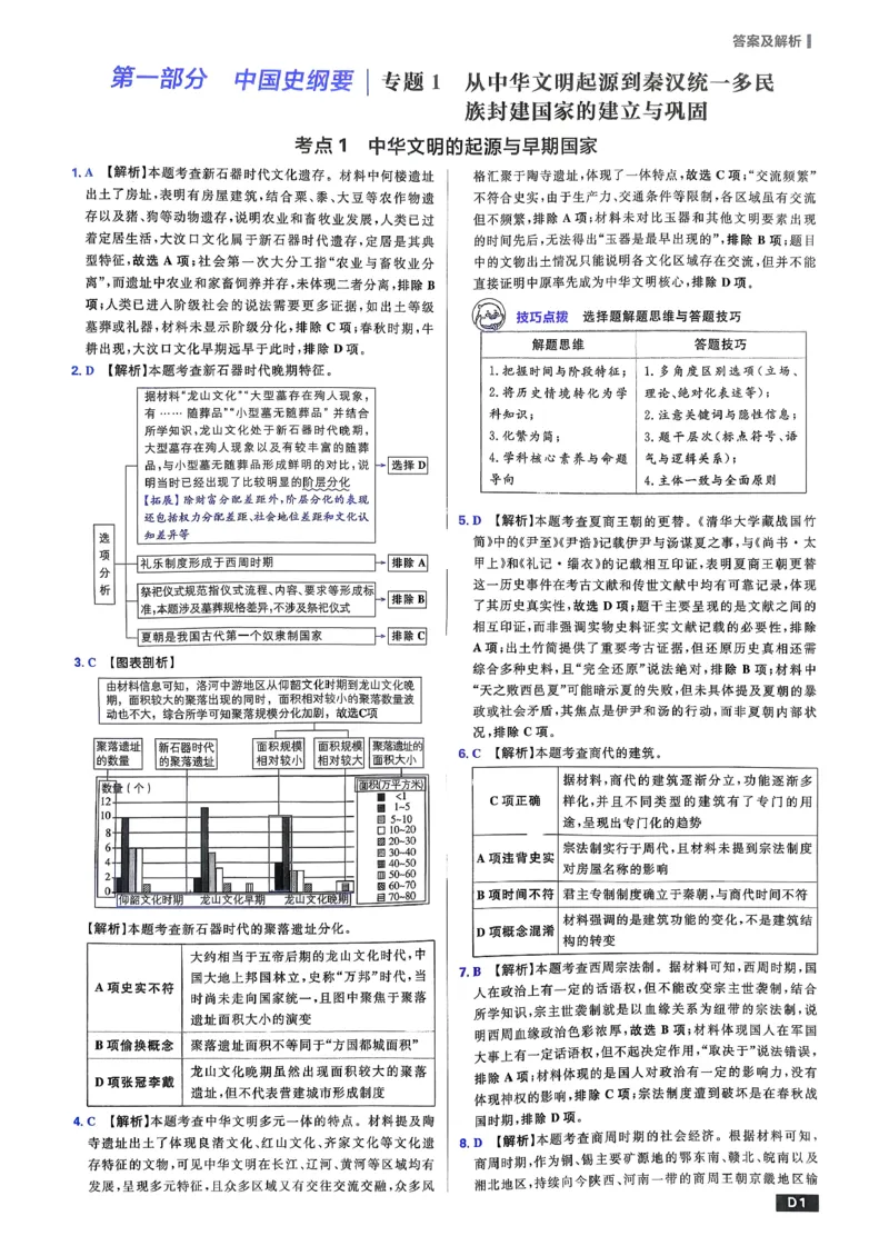 《答案解析_2027高中必刷题_必刷题2027_2027高一高二必刷题_高考必刷题_高中必刷题_2027版高中《必刷题600分考点700分考法》（全科）_27版历史》第2页预览
