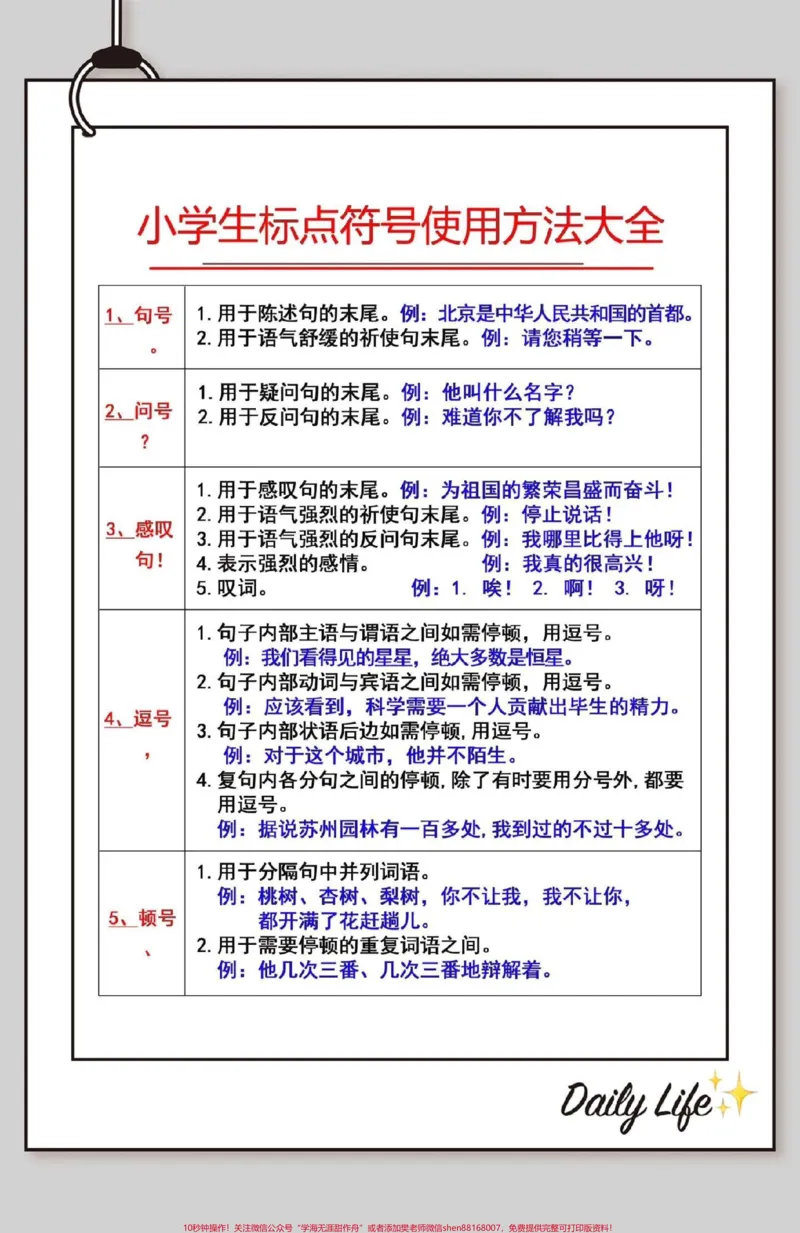 《学生标点符号使用大全记得收藏,以免习作扣分#小学语文_最新小学1-9年级各科+幼升小+综合类学习资源汇总包_价值20万元!最新小学1-9年级各科+幼升小+综合类学习资源汇总包》第1页预览