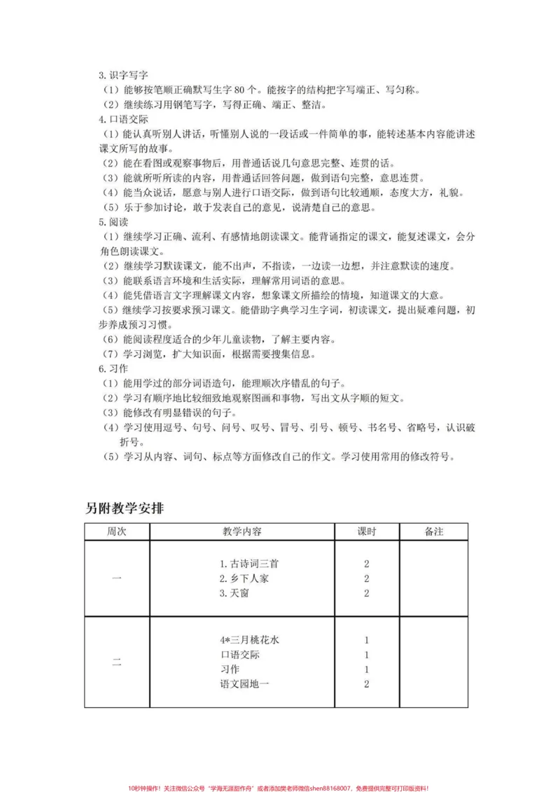 《小学四年级下册语文教学计划。开学啦！备足功课，有资料不慌不忙。[偷笑R]#语文教案#四年级下册语文#四年级语文下册#四年级下册语文全册教案#四年级语文教学计划-副本》第3页预览
