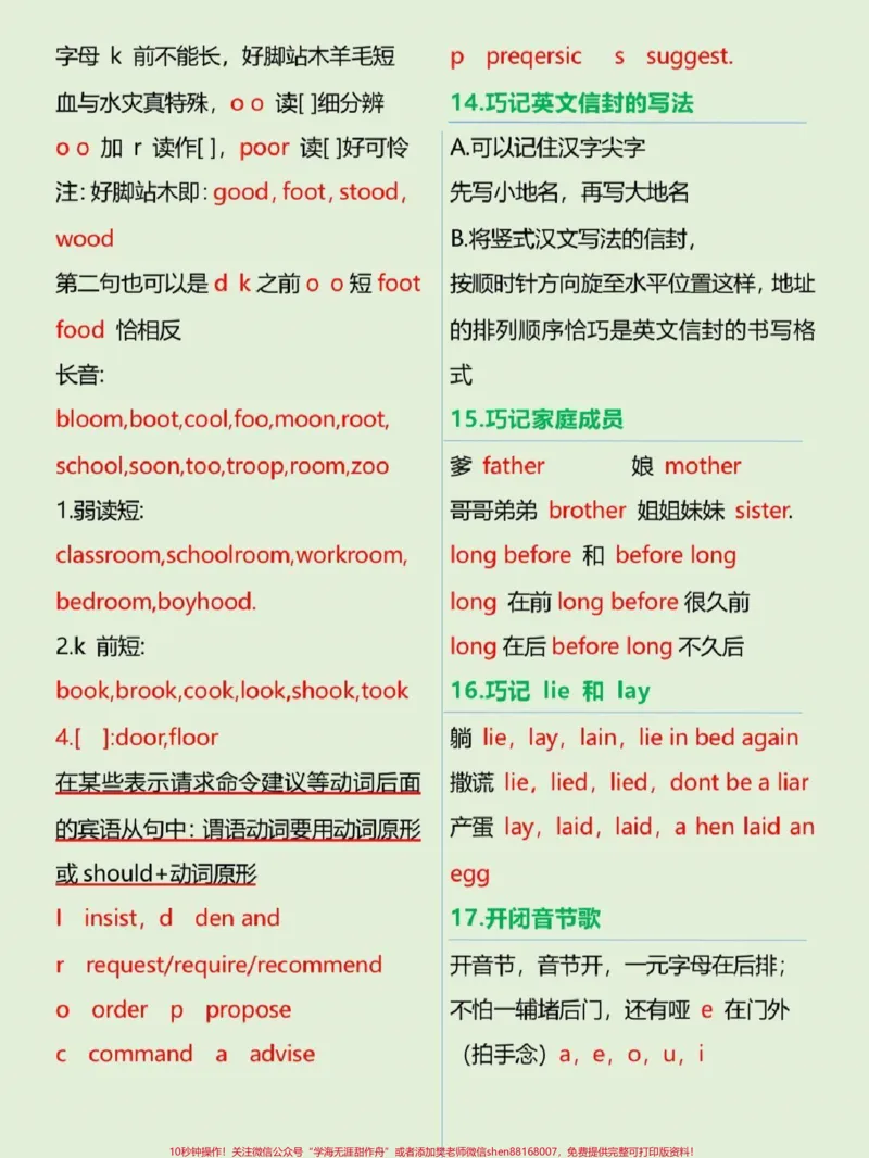 《英语语法顺口溜，背完直接用#英语_最新小学1-9年级各科+幼升小+综合类学习资源汇总包_价值20万元！最新小学1-9年级各科+幼升小+综合类学习资源汇总包》第2页预览