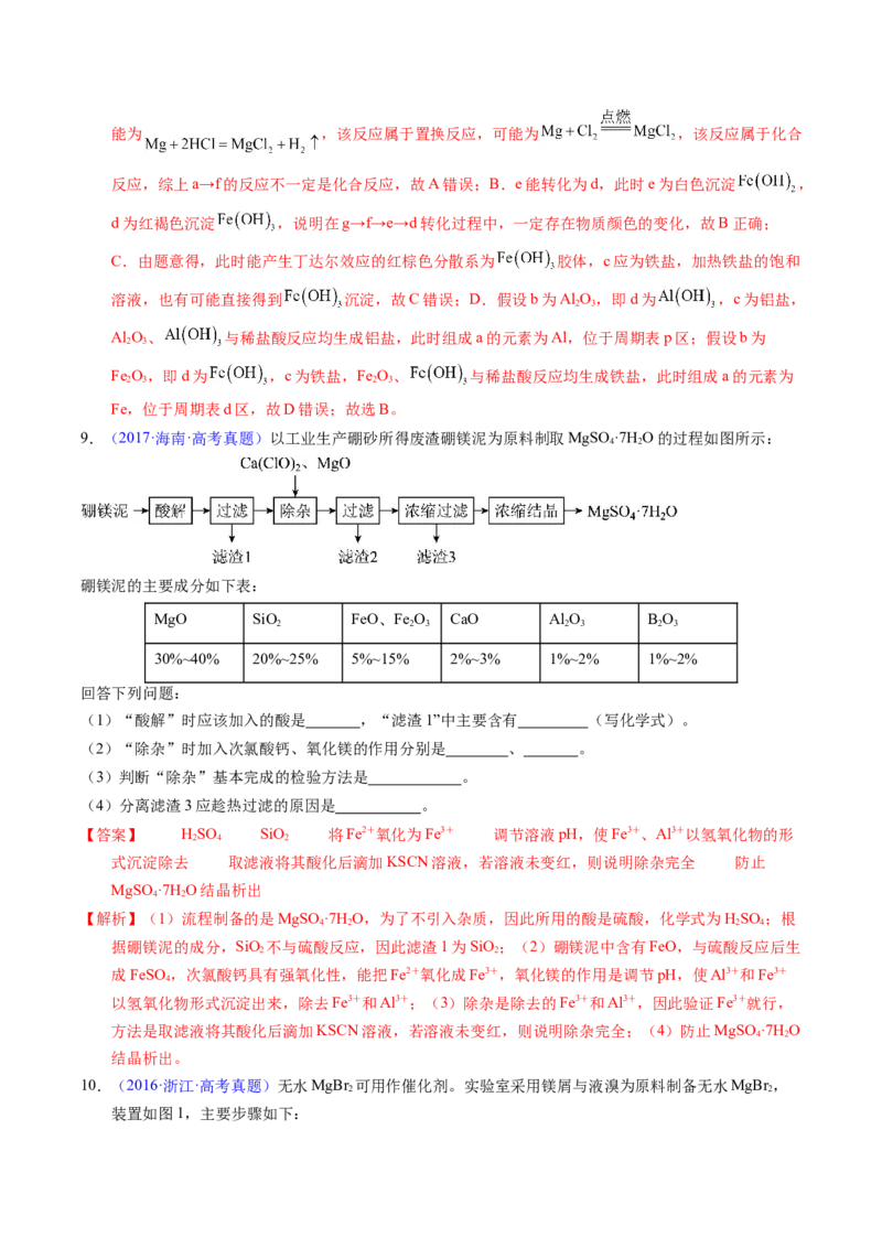 《专题09镁、铝及其化合物（教师版）_高考一二三轮复习_化学_2026年-化学高考专项复习_十年（2016-2025）高考化学真题分类汇编（全国通用）-G15》第5页预览