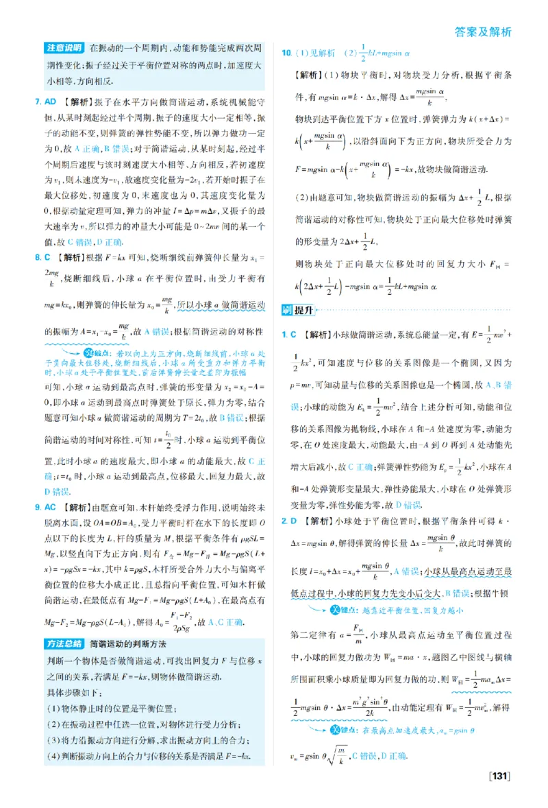 《第二章机械振动_2027高中必刷题_必刷题2027_2027高一高二必刷题_物理_10、物理人教选择性必修1必刷题27_物理选择性必修1_图书答案》第5页预览