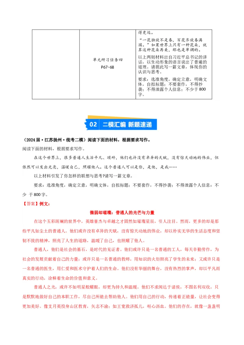 《专题08写作（教师版）（新高考通用）_高考一二三轮复习_语文_2026年-语文专项复习_2025年高考语文二模试题分类汇编（新高考专用）_2024版_272》第4页预览