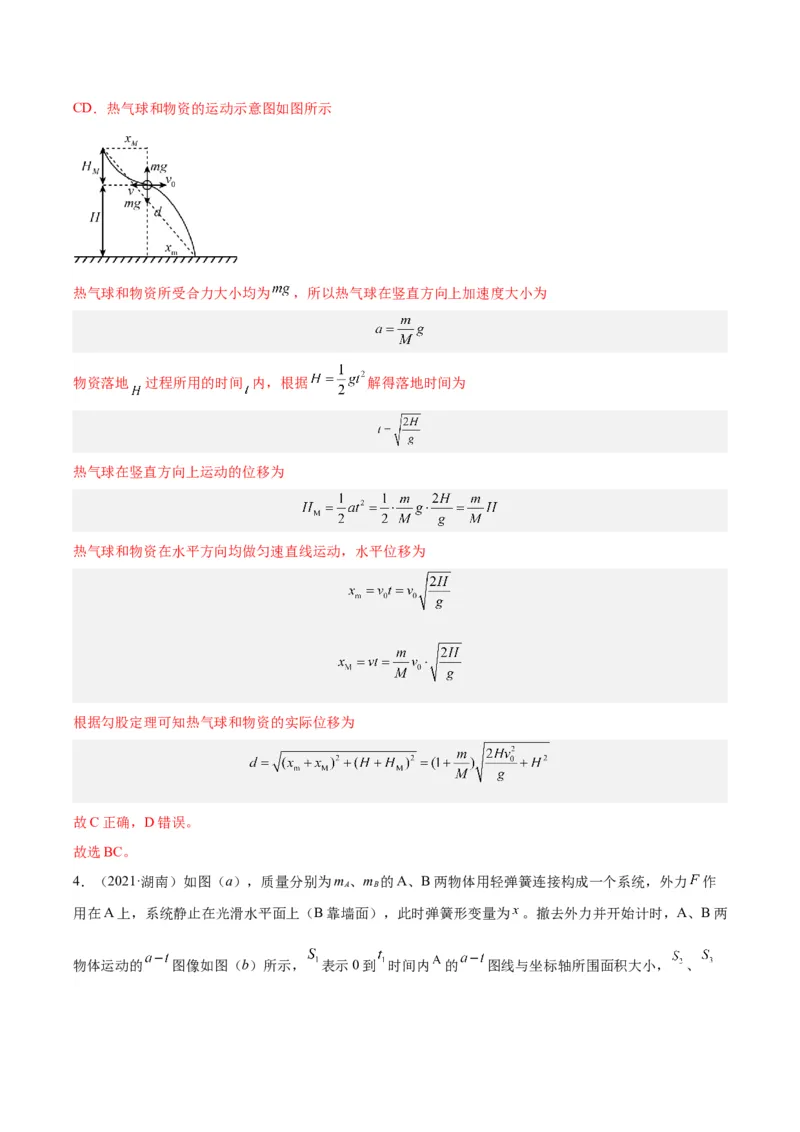 《专题28动量守恒定律及其应用（一）（解析版）-十年（2014-2023）高考物理真题分项汇编（全国通用）_初高中资料库_高中资料库（转存避免链接过期失效）_高中物理》第3页预览