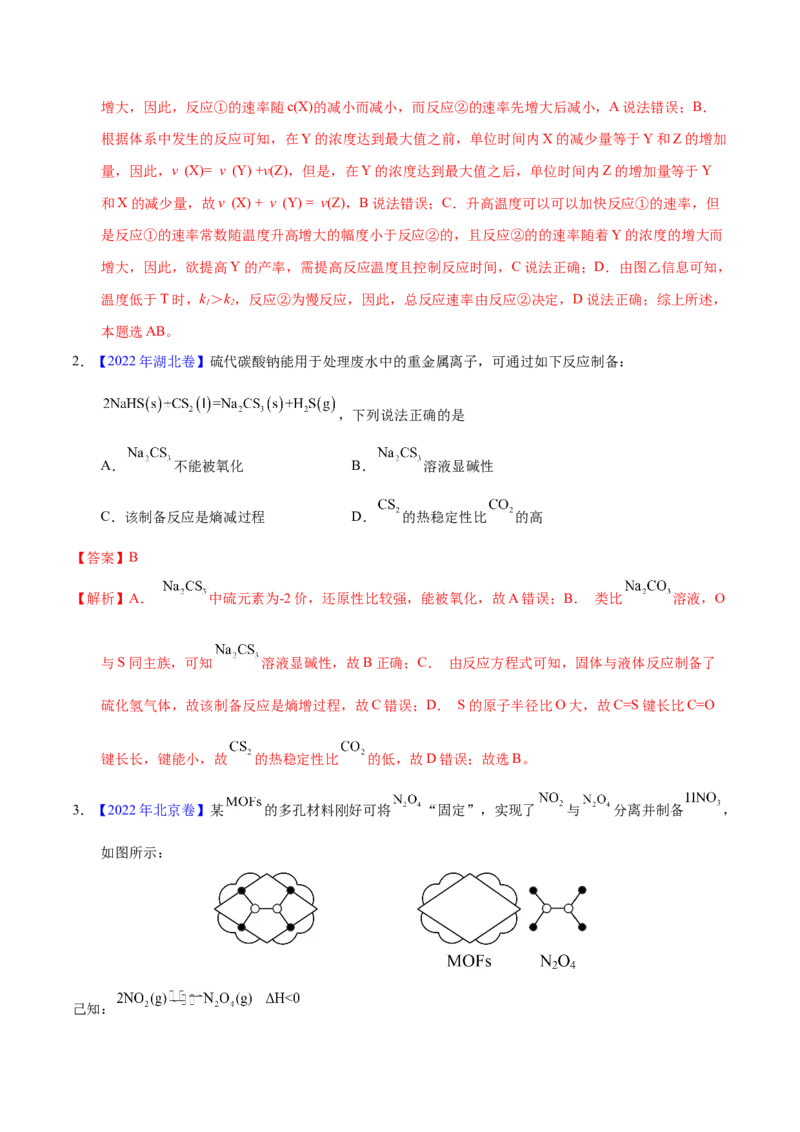 《专题39化学平衡的建立与移动（A）（教师版）_初高中资料库_高中资料库（转存避免链接过期失效）_高中化学》第2页预览