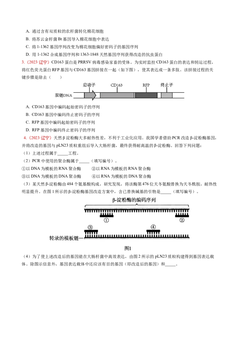 《专题09生物技术与工程（学生版）_高考一二三轮复习_生物_2026年-生物高考专项复习_五年（2021-2025）高考生物真题分类汇编（黑吉辽蒙专用）-G341》第6页预览