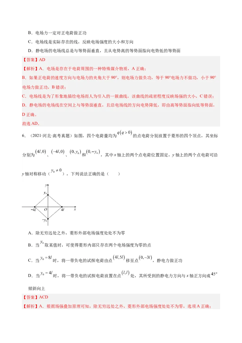 《专题36电场力的性质（解析版）-十年（2014-2023）高考物理真题分项汇编（全国通用）_初高中资料库_高中资料库（转存避免链接过期失效）_高中物理》第4页预览