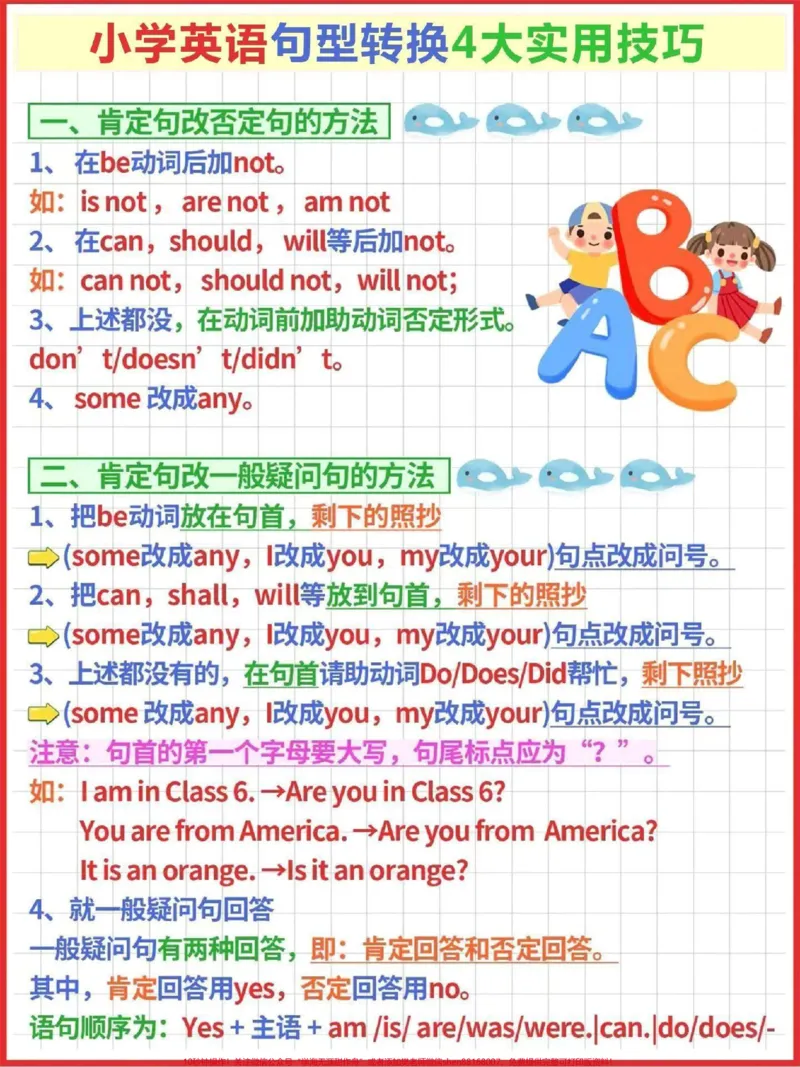 《英语句型转换四大技巧#小学英语_最新小学1-9年级各科+幼升小+综合类学习资源汇总包_价值20万元!最新小学1-9年级各科+幼升小+综合类学习资源汇总包》第1页预览
