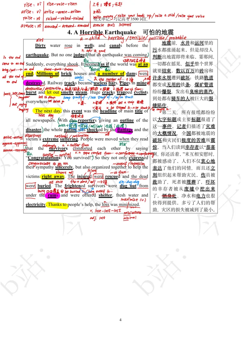 《40篇文章巧记高考3500词汇（笔记版）_初高中资料库_高中资料库（转存避免链接过期失效）_高中英语》第4页预览