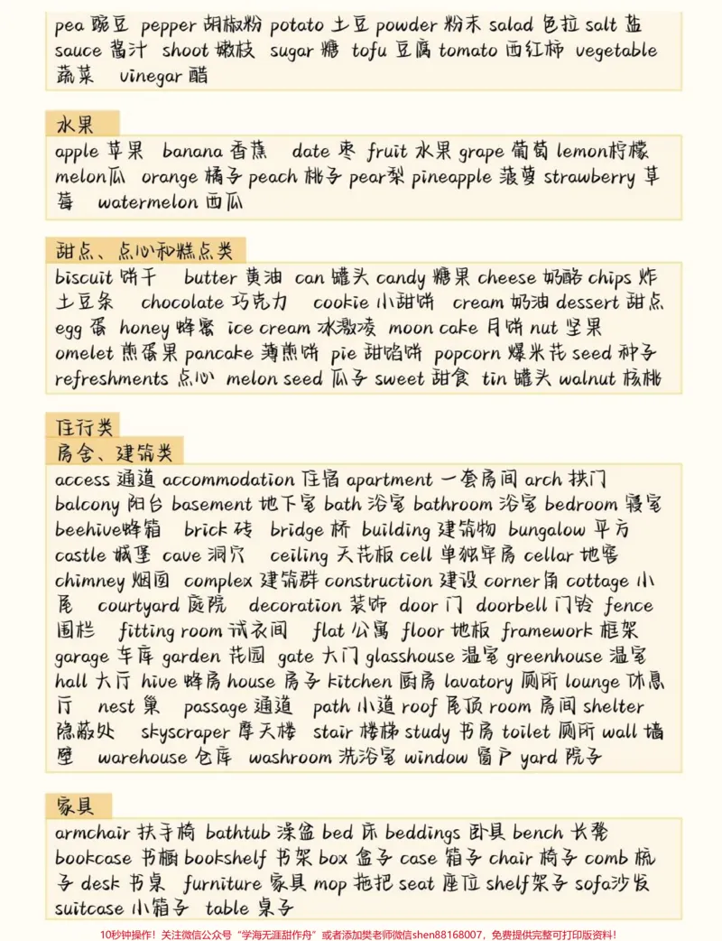 《高中英语3500词汇分类记忆，背完你的英语就真的厉害了#英语#英语没那么难#英语单词#图文伙伴计划#qunju888.com图文来了_最新小学1-9年级各科+幼升小+综合类学习资源汇总包》第7页预览