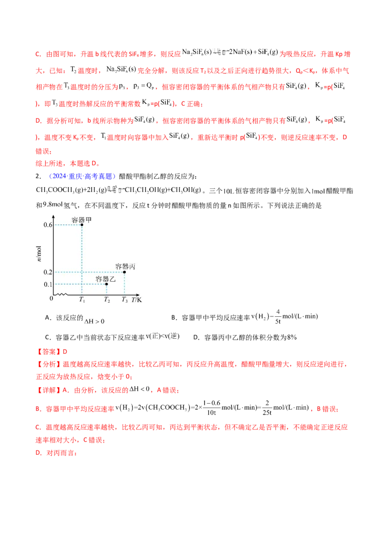 《专题33化学反应速率与化学平衡图像分析（教师版）_高考一二三轮复习_化学_2026年-化学高考专项复习_十年（2016-2025）高考化学真题分类汇编（全国通用）-G15》第3页预览