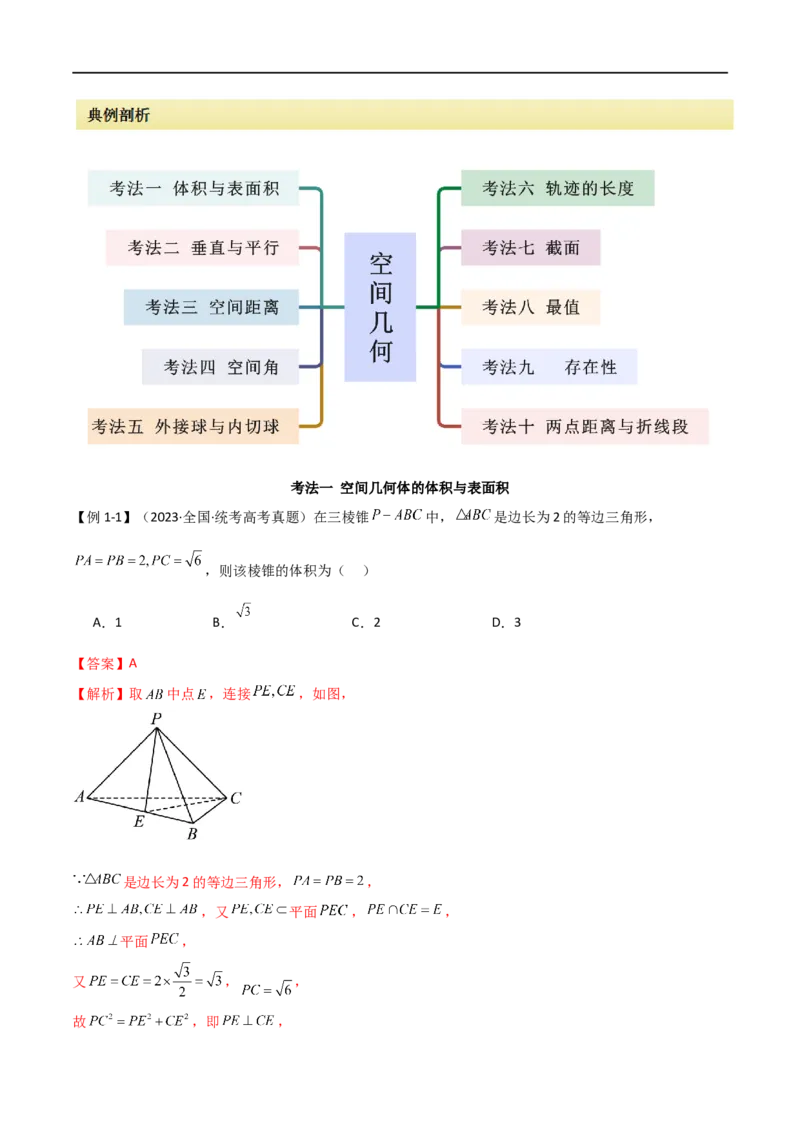 《专题13空间几何（选填题10种考法）（解析版）_初高中资料库_高中资料库（转存避免链接过期失效）_高中数学》第3页预览