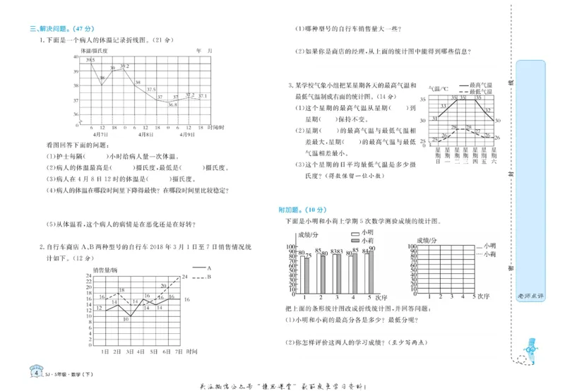《黄冈名卷五年级下册数学苏教版_07.小学语文、英语、数学专区_1~6年级全册黄冈名卷_5年级黄冈名卷_下册数学》第7页预览