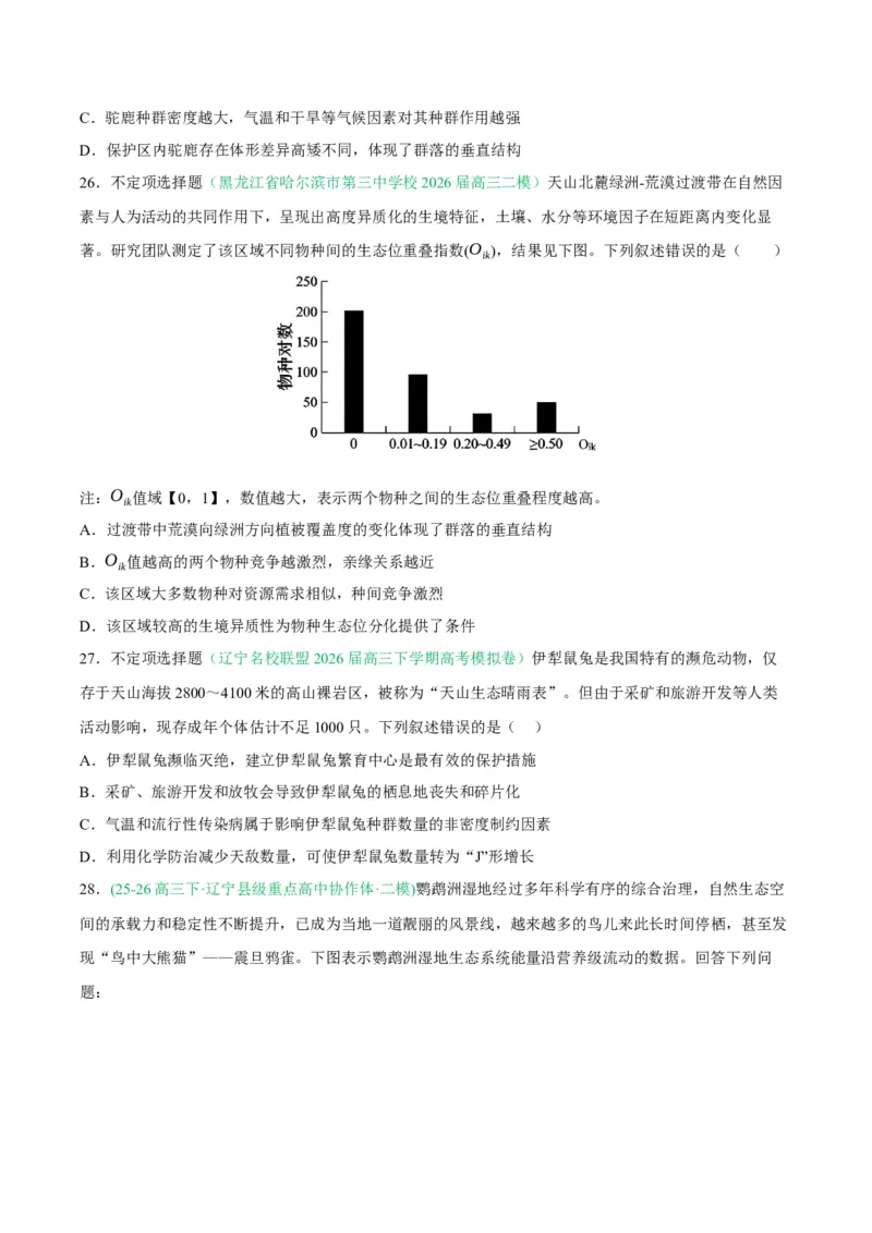 《专题09生物与环境（4大考点）（学生版）(1)_高考一二三轮复习_生物_2027年高考生物专项_2026年高考生物二模试题分类汇编（黑吉辽蒙专用）-G295_2026版》第10页预览