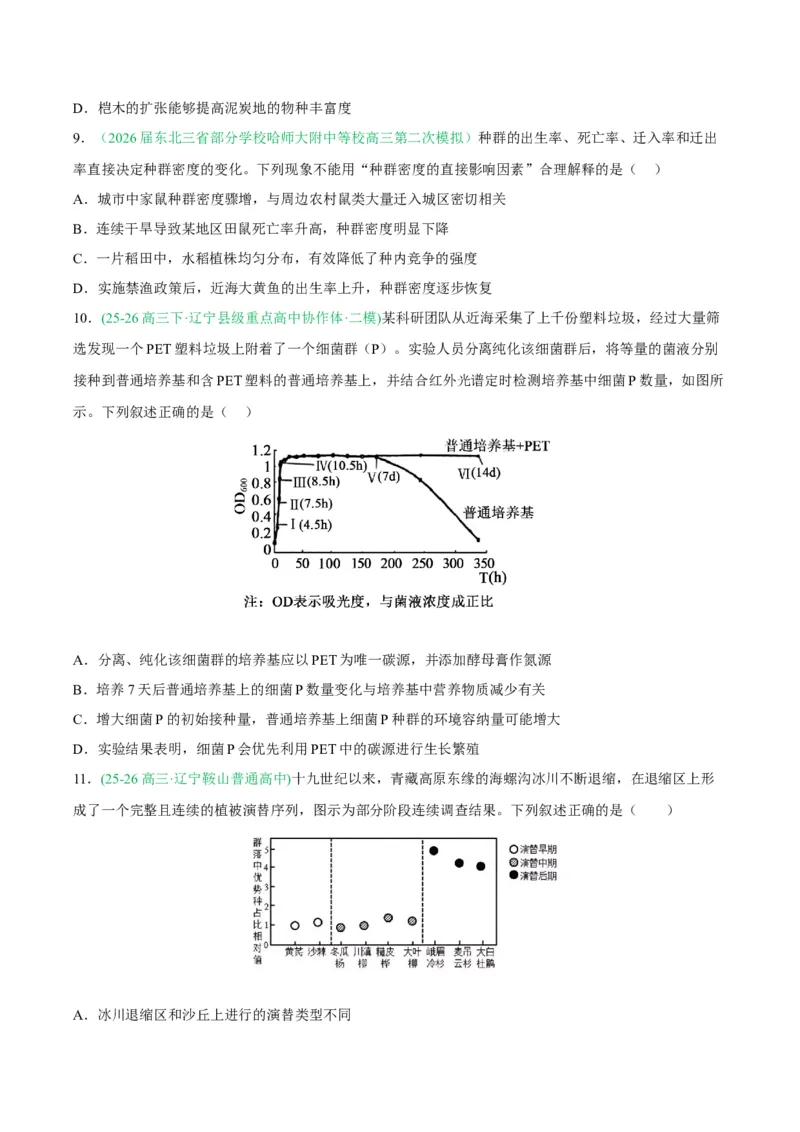 《专题09生物与环境（4大考点）（学生版）(1)_高考一二三轮复习_生物_2027年高考生物专项_2026年高考生物二模试题分类汇编（黑吉辽蒙专用）-G295_2026版》第4页预览