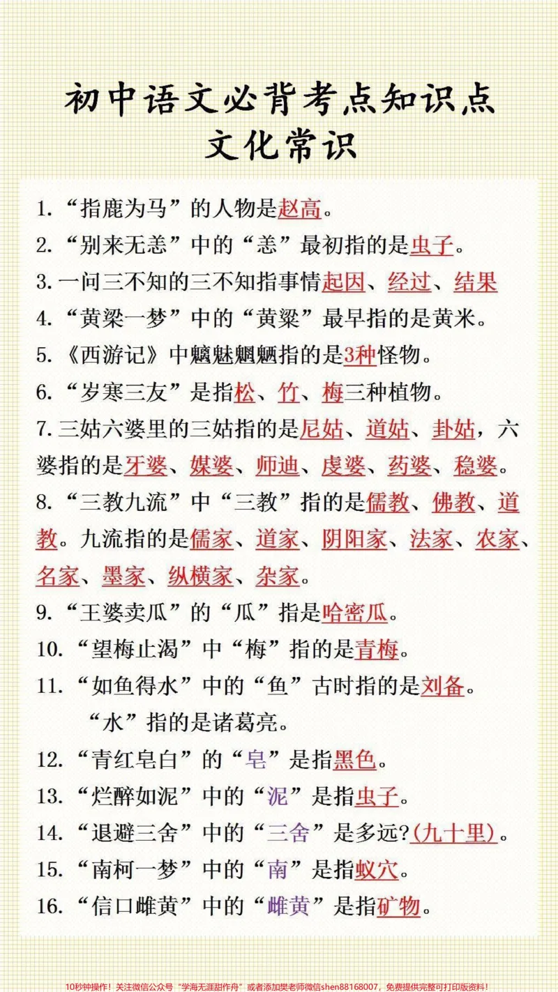 《初中语文必背考点知识点文学常识#初中生必背_最新小学1-9年级各科+幼升小+综合类学习资源汇总包_价值20万元!最新小学1-9年级各科+幼升小+综合类学习资源汇总包》第1页预览