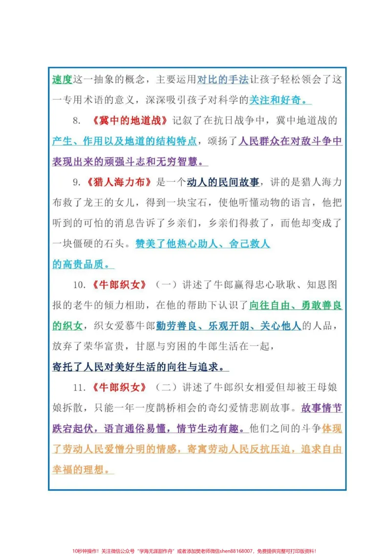 《新五年级请进‼️。五年级上册全册必考知识点总结,人教版,逆袭必备!!!#五年级语文知识点#语文#五年级上册语文#四升五#暑假预习_五年级一线老师整理版资源(全网独家)》第3页预览