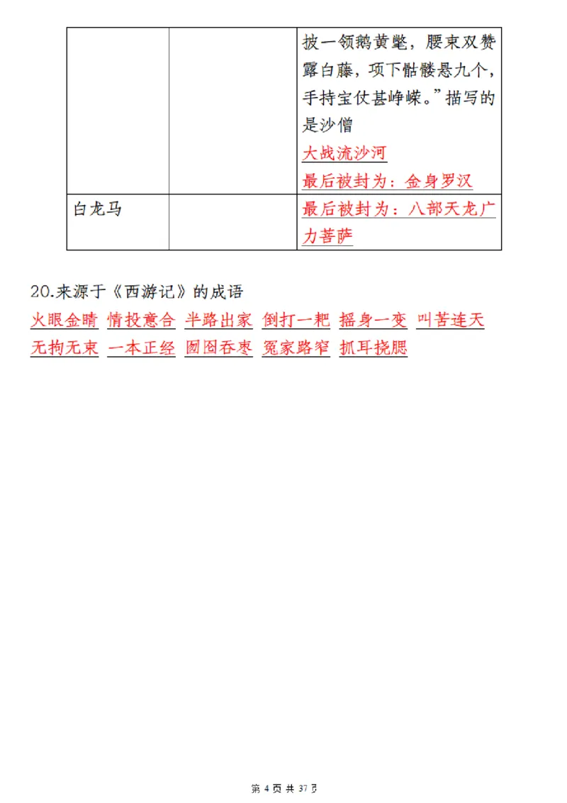 《❀四大名著五年级下册语文寒假晨读四大名著_5年级下册同步教辅_5下语文_五下语文重点必背资料》第4页预览