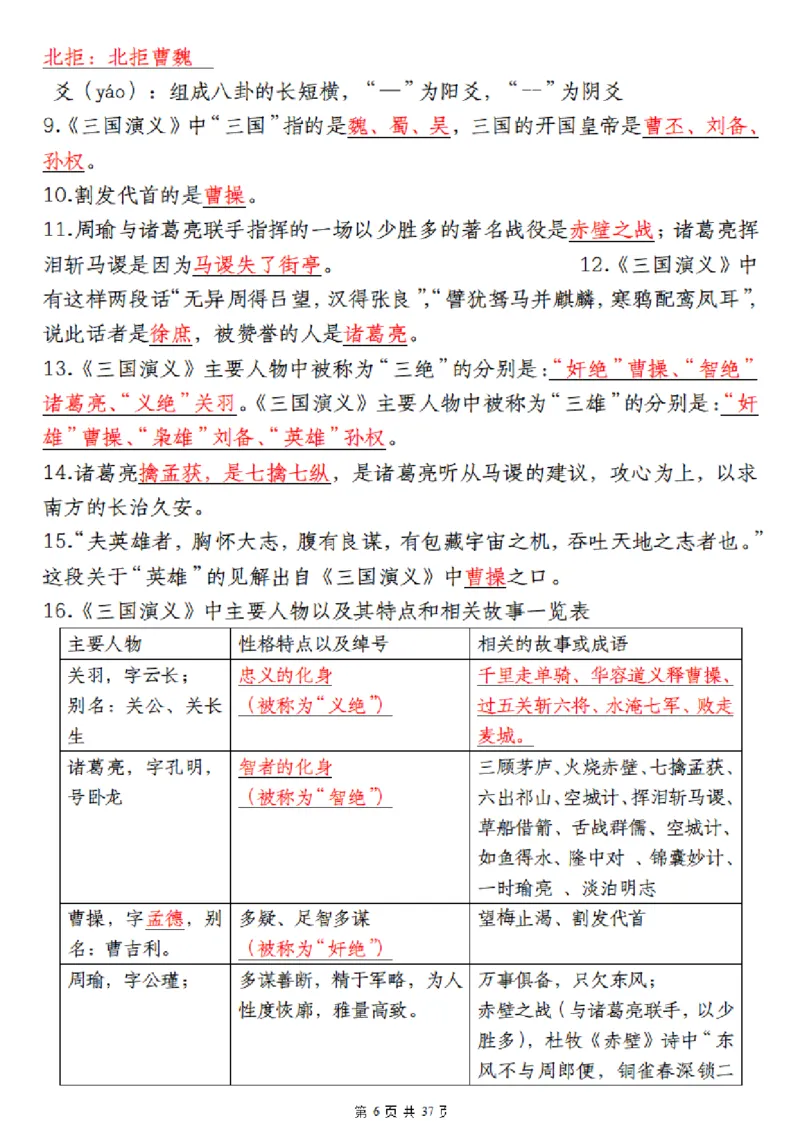 《❀四大名著五年级下册语文寒假晨读四大名著_5年级下册同步教辅_5下语文_五下语文重点必背资料》第6页预览