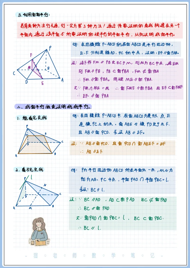 《高三冲刺笔记—立体几何04—平行关系与证明（解答题）_2026版高中《二三轮复习+冲刺复习》_猫老师冲刺笔记高考数学26年_11立体几何》第2页预览
