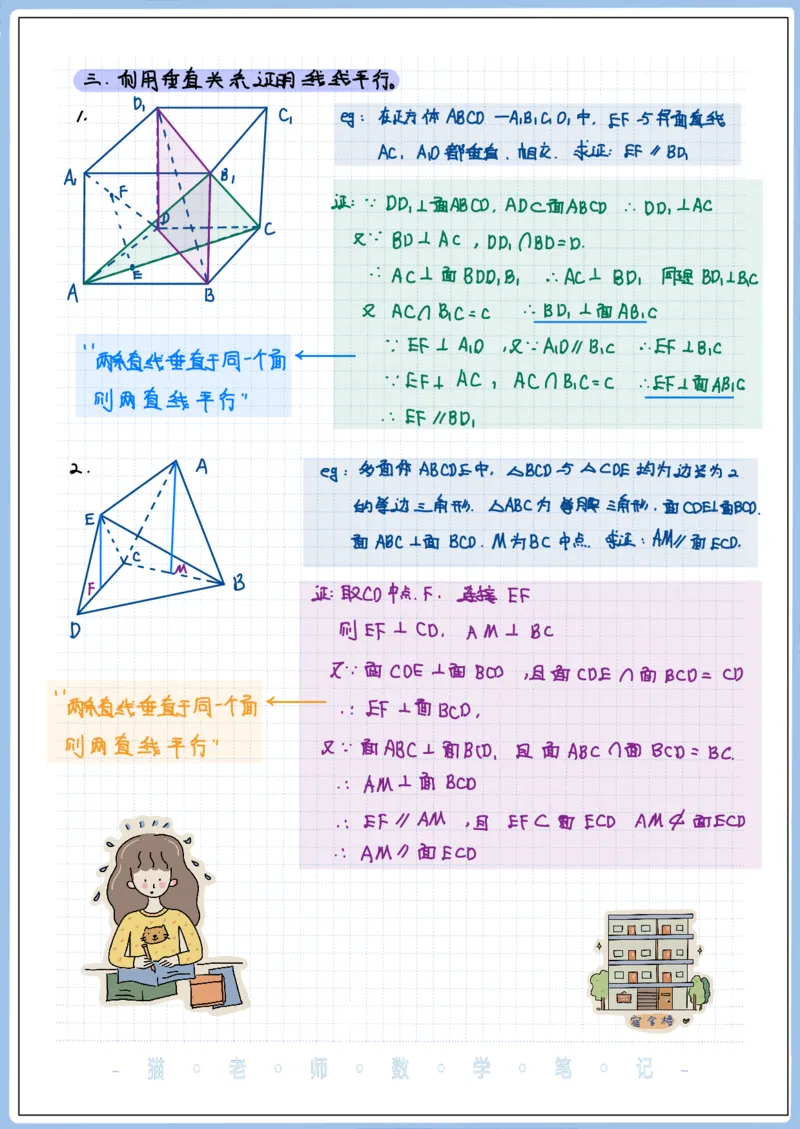 《高三冲刺笔记—立体几何04—平行关系与证明（解答题）_2026版高中《二三轮复习+冲刺复习》_猫老师冲刺笔记高考数学26年_11立体几何》第3页预览