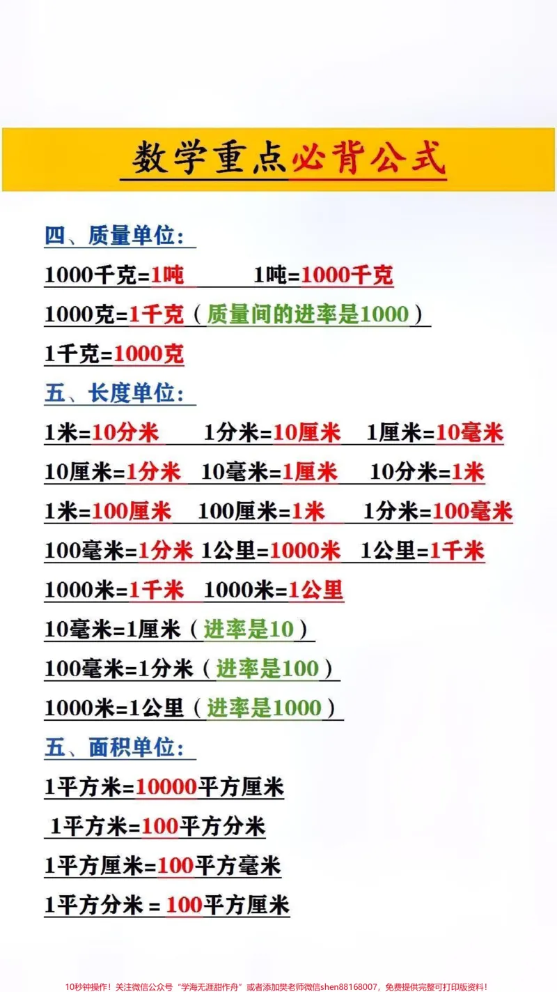 《数学重点必备公式#小学数学_最新小学1-9年级各科+幼升小+综合类学习资源汇总包_价值20万元!最新小学1-9年级各科+幼升小+综合类学习资源汇总包_综合类一线老师整理版资源(全网独家)》第2页预览