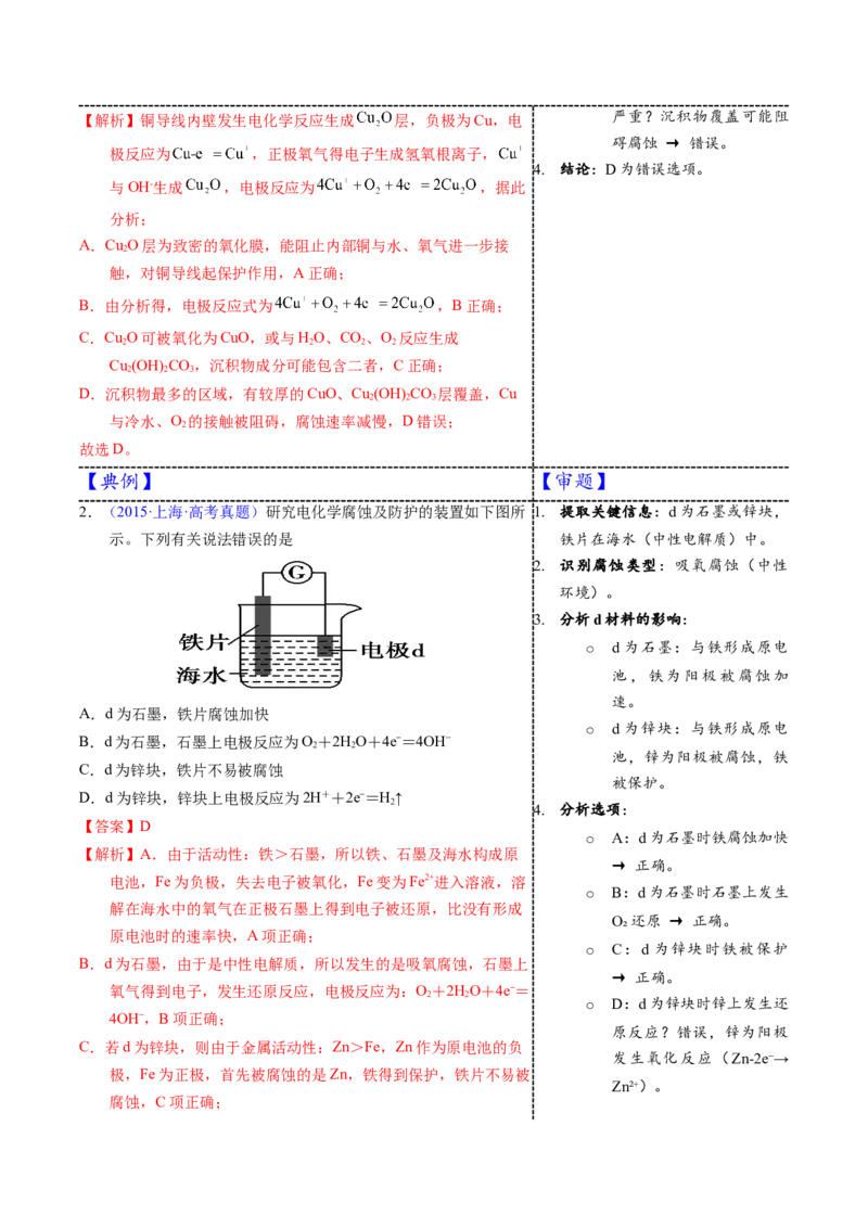 《4-1金属的腐蚀（教师版）_高考一二三轮复习_化学_2026年-化学高考专项复习_22026年高考化学培优微突破讲义（全国通用）》第4页预览