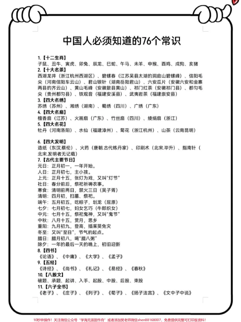 《写作素材,中国人必须知道的67个文学常识#小学语文_最新小学1-9年级各科+幼升小+综合类学习资源汇总包_价值20万元!最新小学1-9年级各科+幼升小+综合类学习资源汇总包》第1页预览