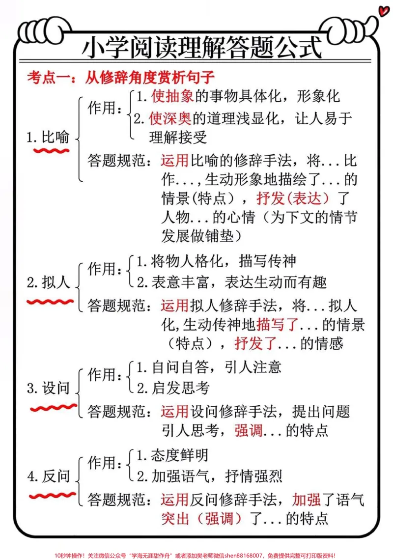 《小学语文阅读理解答题公式#每天学习一点点#家长必读#小学语文#知识点总结#小学数学_最新小学1-9年级各科+幼升小+综合类学习资源汇总包_综合类一线老师整理版资源(全网独家)》第1页预览