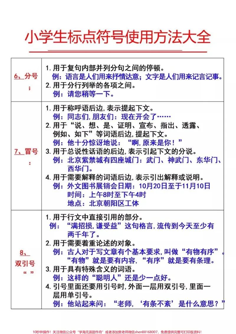 《小学语文标点符号使用方法大全#家长收藏孩子受益#教育#学习#知识点总结#小学知识点归纳_最新小学1-9年级各科+幼升小+综合类学习资源汇总包_综合类一线老师整理版资源(全网独家)》第2页预览