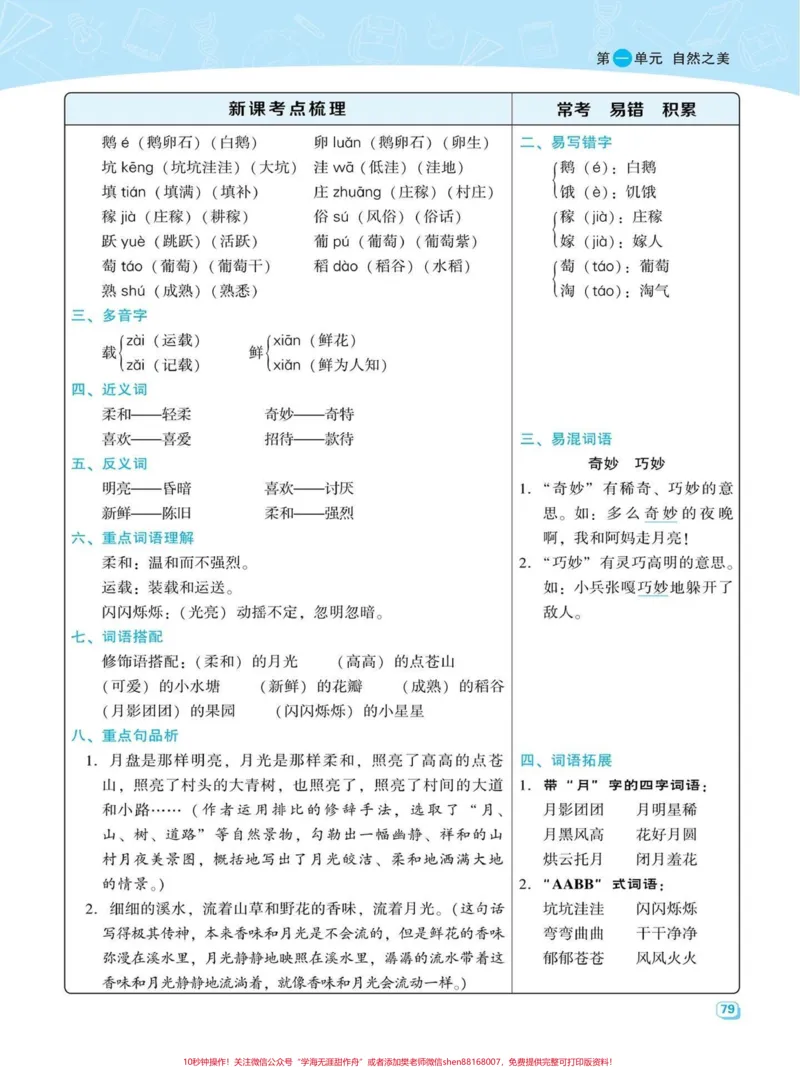 《四年级语文上册每一课重点考点梳理共41页。四年级语文上册每一课重点考点梳理，全册共41页。家长get起来，打印出来让孩子们学习起来。保姆级上分教程有电子版可打印#期中复习重点#四年级语文#语文考点#语文重点知识#四年级语文上册-副本》第3页预览