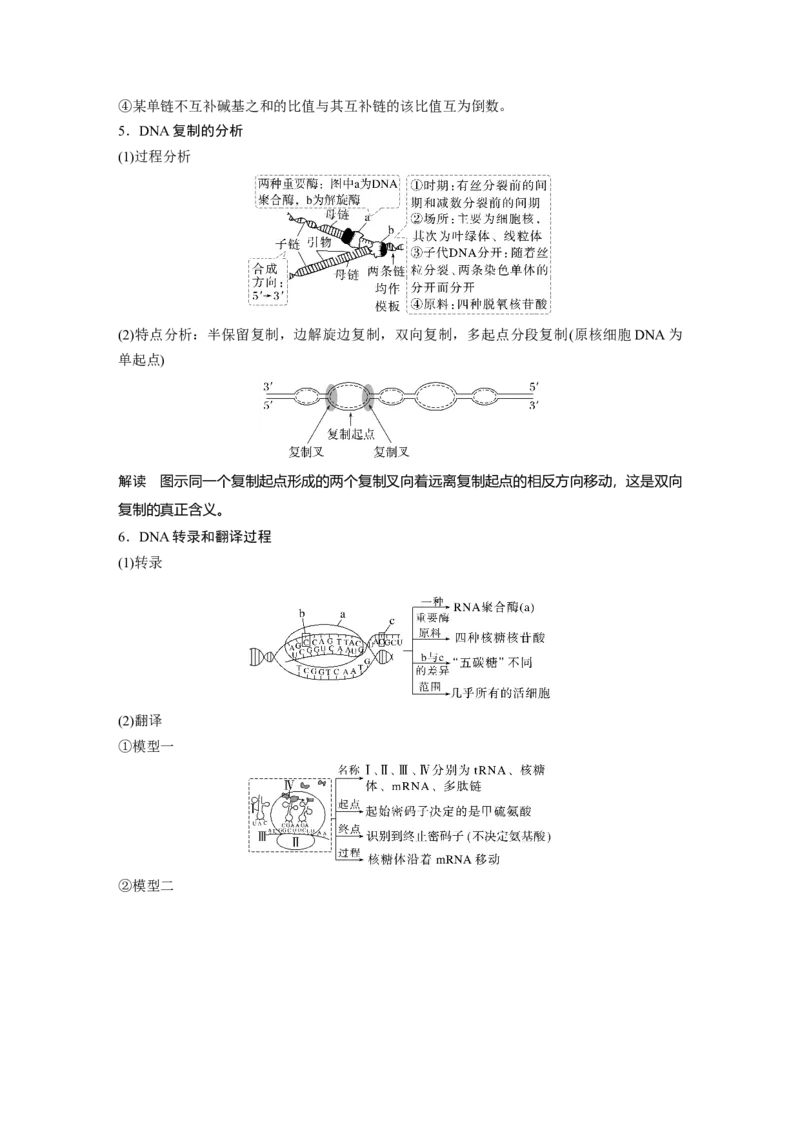 《第一部分 专题五 必备整合1 基因的本质与表达(1)_2026版高中《二三轮复习+冲刺复习》_教师用书Word版文档_第一部分 专题复习》第4页预览