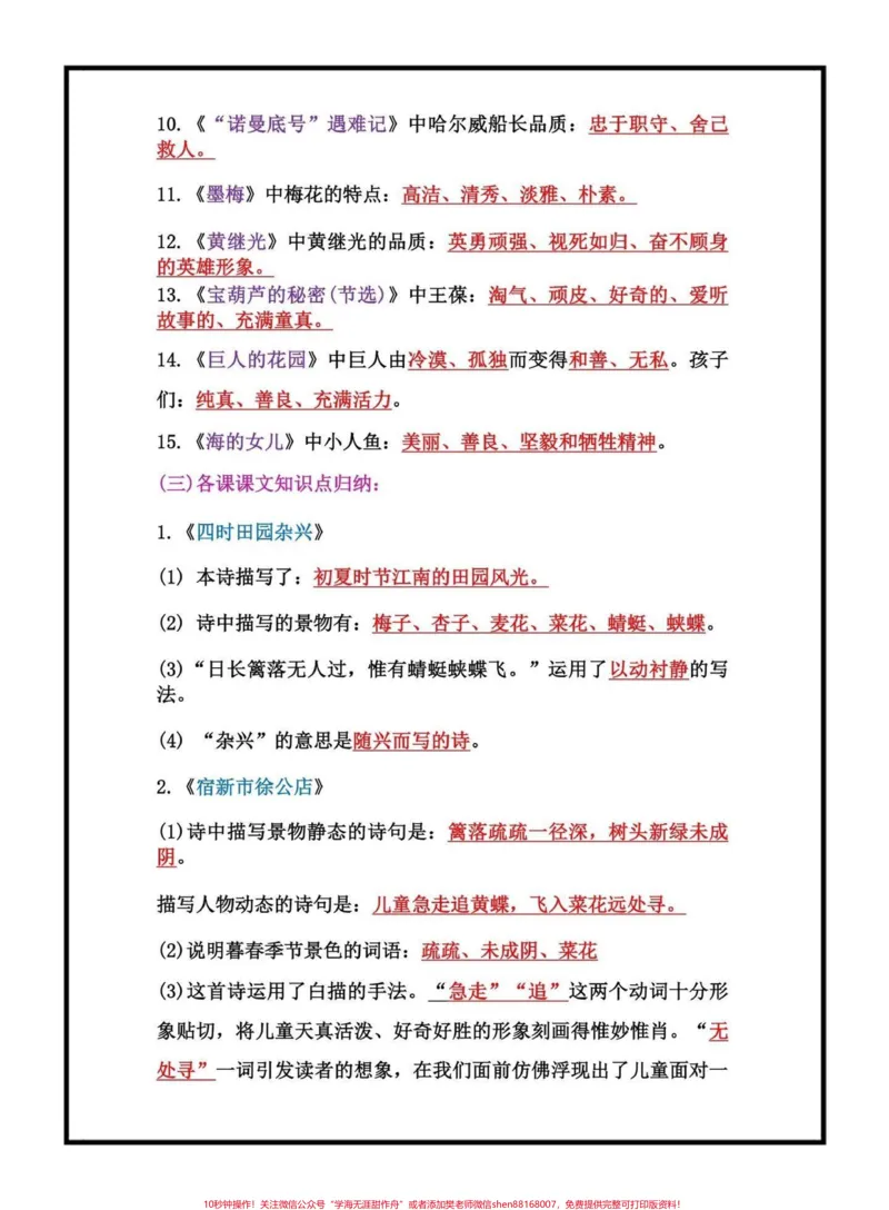 《四年级下册重点知识点总结归纳。四年级下册重点知识点总结归纳,这些知识点都是考试常考必考,需要孩子去背去记,家长可以打印一份出来给小孩记一记#小学语文#四年级语文#知识点总结#知识点分享#qunju888.com小助手》第4页预览
