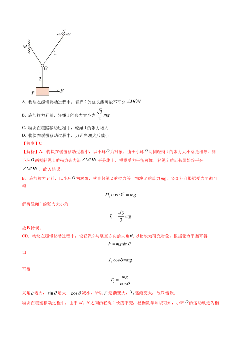 《专题01力与物体的平衡（培优讲义）（全国通用）（教师版）_高考一二三轮复习_物理_2026年-物理高考二轮复习_2026年高考物理二轮复习高效培优讲义（全国通用）-G447(1)_2026版》第6页预览