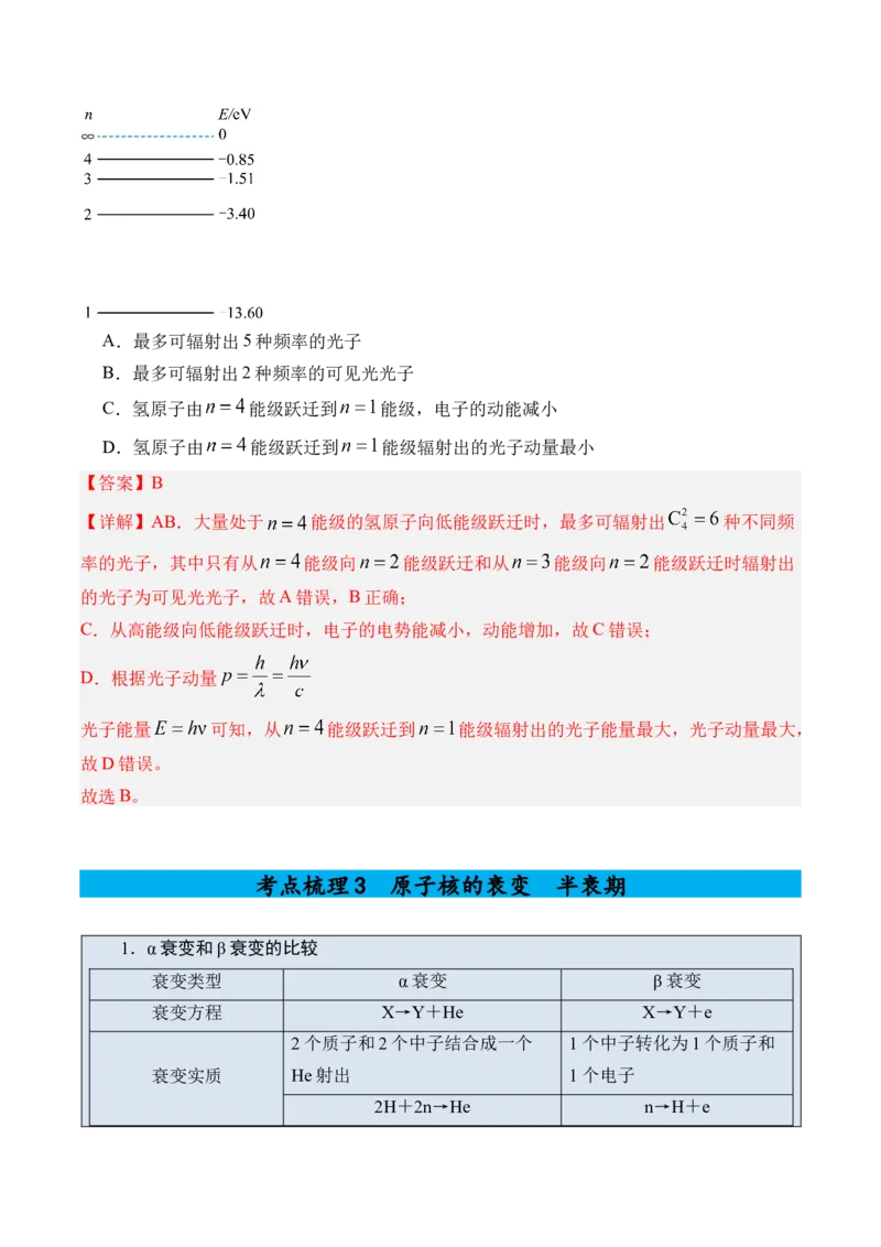 《专题38原子结构与原子核-（精讲）高考母题一题三练（教师版）_高考一二三轮复习_物理_2026年-物理高考专项复习_2026年高考物理复习高考母题一题三练-G433_资料》第10页预览