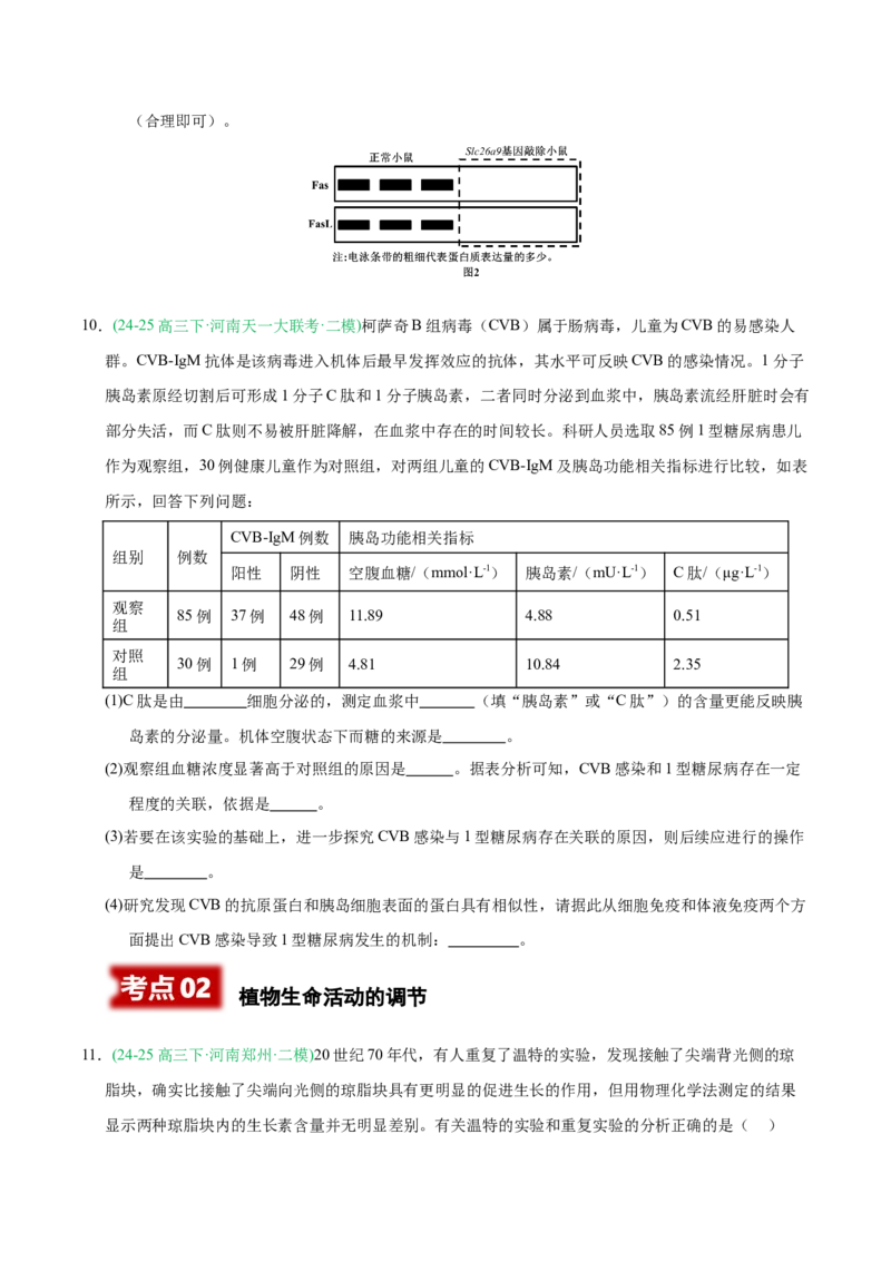 《专题08免疫调节与植物生命活动的调节（学生版）_高考一二三轮复习_生物_2026年-生物高考专项复习_2025年高考生物二模试题分类汇编（河南专用）》第4页预览