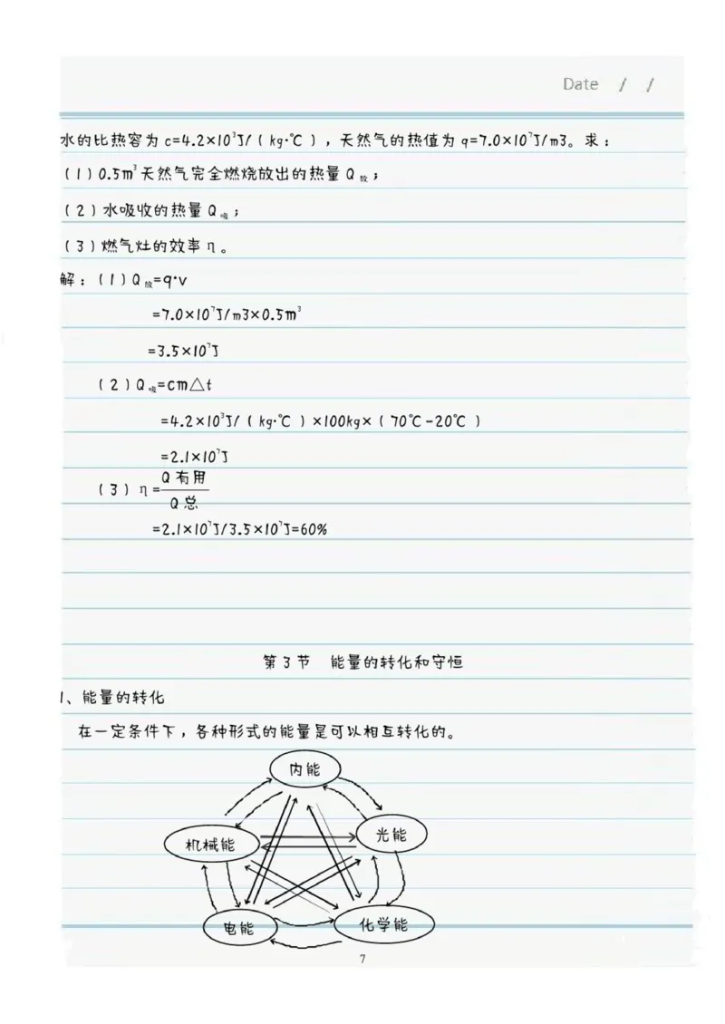 《九年级物理全册学霸笔记全(人教版)_初高中资料库_初中资料库（转存避免链接过期失效）_初中物理》第7页预览